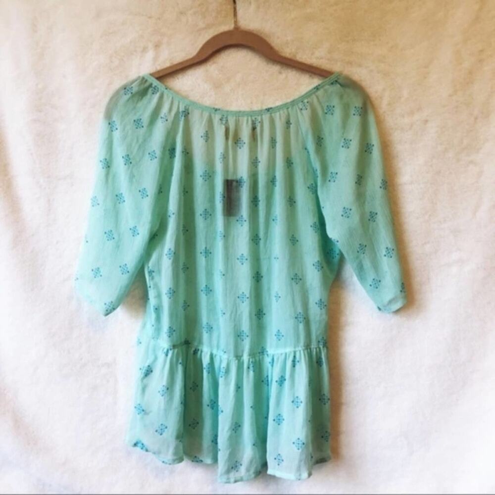 Hollister Teal Peplum Top - Picture 4 of 6